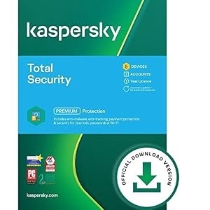 Kaspersky Total Security 2022 | 5 Devices | 1 Year | PC/Mac/Android | Online Code