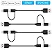 Apple MFi Certified Lightning Cables [4-Pack] - Skiva USBLink Duo Short 2-in-1 Sync and Charge Cable (6