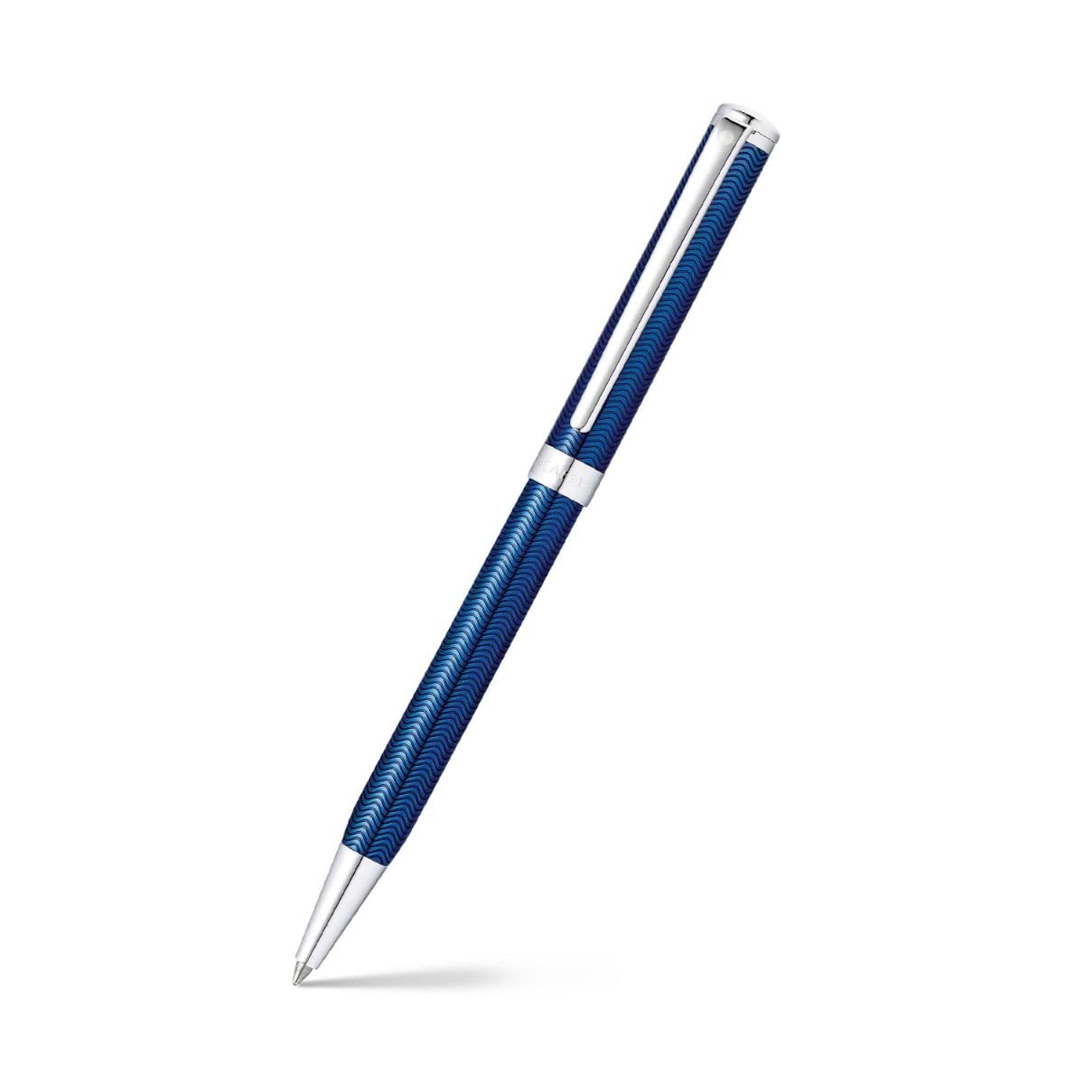 Sheaffer Intensity - Refillable ballpoint pen, engraved blue lacquer, chrome trim