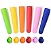 Silicone Popsicle Molds/Ice Pop Maker - Multi Color, Set of 6 with Lids - (Classic) By Sunsella