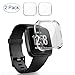 FINENIC Compatible for Fitbit Versa Protective Case, Slim Screen Protector Plated TPU Case Scratch Resistant Cover Compatible Fitbit Versa Smart Watch (Clear)