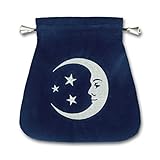 Smiling Moon Embroidered Tarot Bag by 