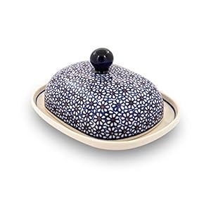 Bunzlauer Butter Dish with Lid Handle for 250 g Butter Decoration DEK 120