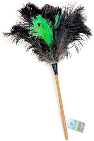 Ostrich Feather Dusters , Dusters Killer Colors (Large - (28"), Balck/Green)