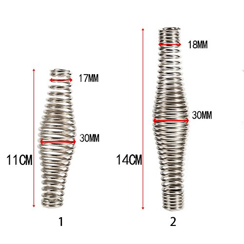 EUGNN BBQ Pit Grill Handle Spring Stainless Steel Spring Stove Handle BBQ Pit Accessories Handle Spring for Wood Furnace Coal Stove Pellet Boilers Pad Smoker Kitchen Outdoor(140 mm) - Thumbnail 2
