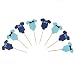 PROPARTY Blue Baby Jumpsuits Baby Shower Cake Cupcake Toppers Picks for Birthday Boys Party Decorations 24 PCS primary
