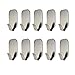 mxtechnic Self Adhesive Hook Stick on Wall 304 Stainless Steel Polished Hanging Clothes Coat Hat Hooks and Strong Heavy Duty Metal Super Power Hooks Storage Organizer (10 Pack) (Hooks-10)