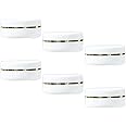 MYOC White Plastic Jar with Dome Lid 50gm (1.7 Oz) Refillable Make-up Cosmetic Jars Empty Face Cream Eye Shadow Lip Balm Lotion Storage Container Pot Case (Pack of 6)