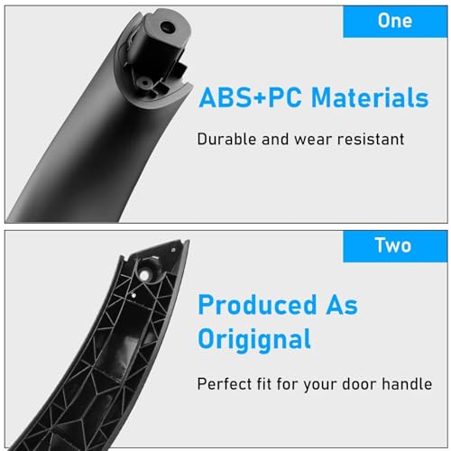 Sucxyor 2pcs Compatible with BMW 3 Series F30 F31 F34 F80 Interior Door Handle Left + Right Door Handle for 4 Series F32 F33 F36 F82 F83 (Black)