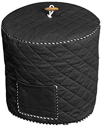 Home Kitchen Dustproof Anti-Static Protective Cover with Front Pocket for 5 6 Qt Instant Pot Pressure Cooker Air Fryer Black