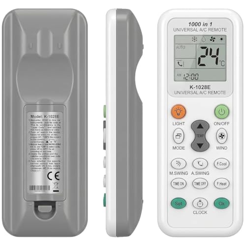 Cagrin Universal Air Conditioner Control K-1028E 1000 in 1 LCD Screen | Features Timer, Clock and Fast Cooling, Compatible with LG, Samsung, Gree, Toshiba, Haier, Midea and More Brands