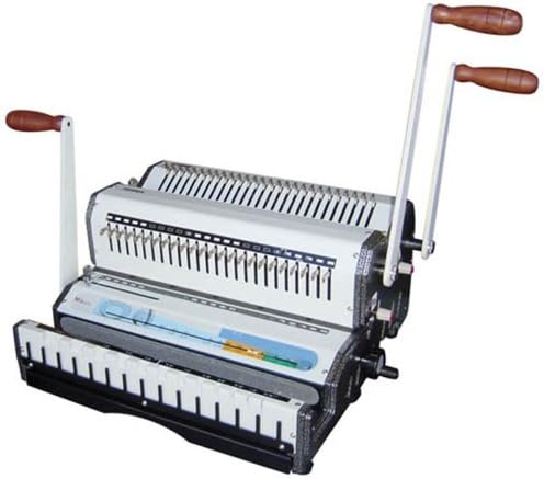 Akiles AWMD Model DuoMac-321/WireMac Duo All-in-One Wire Punch and Binding Equipment, Punches and Closes Both 3:1 and 2:1 Pitch Wires, 20 Sheets Single Punching Capacity (20 lbs Paper)