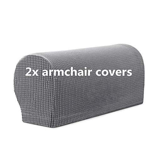Armrest Covers Set of 2 Stretch Armchair Arm Covers Soft Sofa Arm Covers Non-Slip Furniture Protector