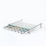 JackCubeDesign Tempered Glass 36 Coffee Holder Organizer Storage Box Stand Black Iron Drawer(14.8 x 13 x 2.6 inches) –:MK291A