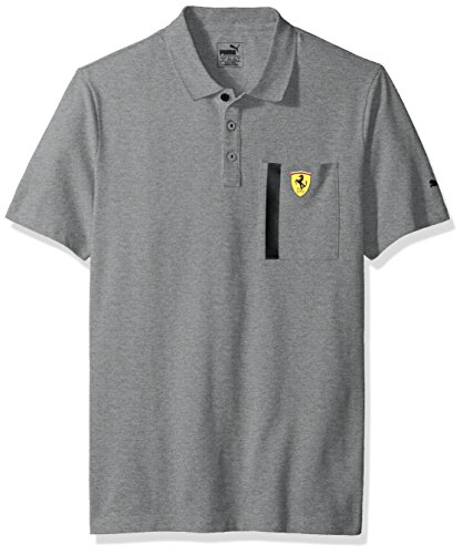 PUMA Men's Scuderia Ferrari Polo, Grey, XL