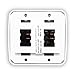 Double SPST On-Off Switch with Bezel, 12-Volt, for RV, Trailer, Camper (White)
