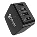 USB Wall Charger Travel Plug - [UL Listed] Syncwire 34W/6.8A 4-Port Fast Charger with US UK EU Adapter for Apple iPhone X / 8 / 7 / 6s / Plus / 6, iPad, Samsung Galaxy / Note Series & more - Black