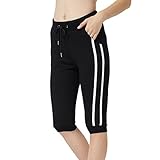 KDi Women's Shorts Jogger Sweatpants Running Trousers Tracksuit Capri Pants
