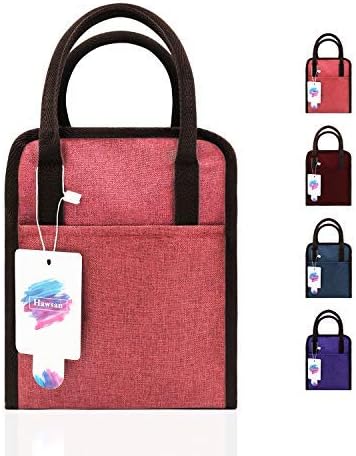 Hawsan Lunch Box -Insulated Lunch Bag For Men &Women Meal Prep Lunch Tote Boxes For Kids & Adults（Pink）