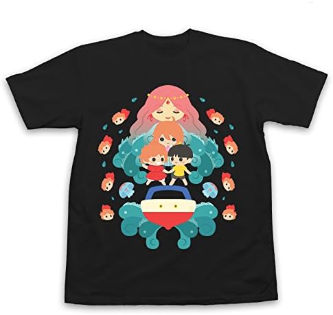 Inksterinc Youth Ponyo Studio Ghibli Miyazaki Youth Shirt Black