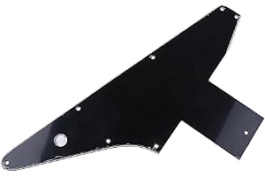 3-Layer Guitar Pickguard for Explorer Style, Black, Replacement Pick Guard Part