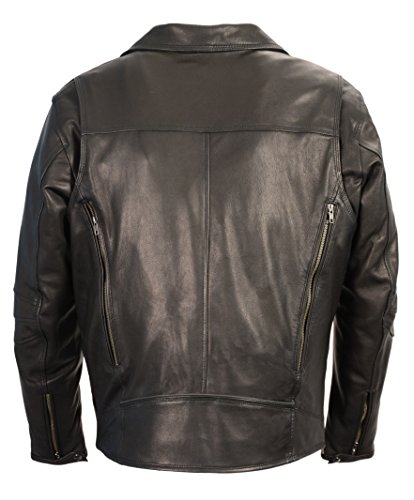 Milwaukee Leather Men's Vented Updated Motorcycle Jacket (Black, X-Large)
