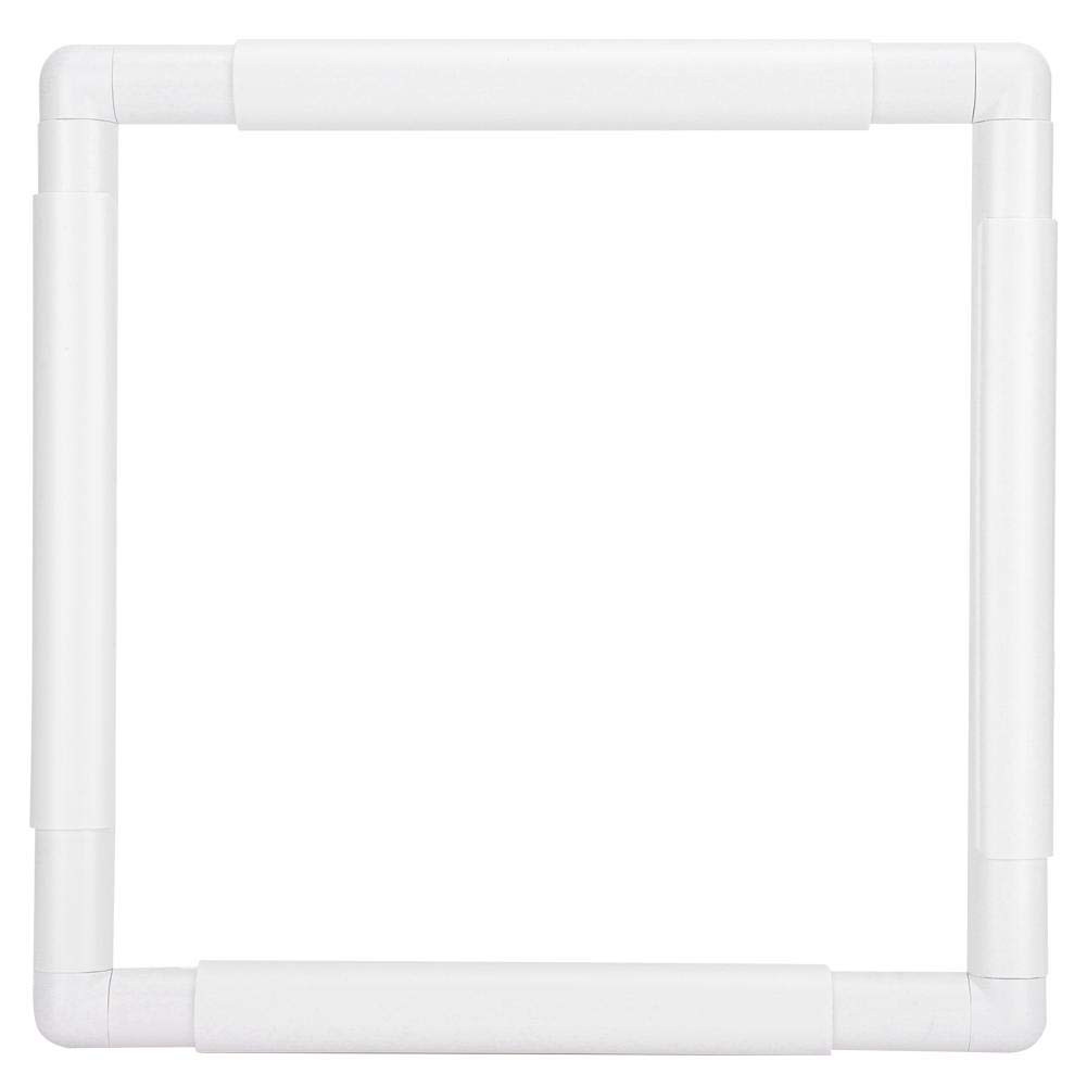 Embroidery Clip Frame, Plastic Square Cross Stitch Frame for Embroidery Hoops Quilting Needlepoint Silk Painting 27.9x27.9cm