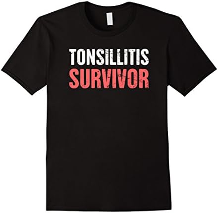 Mens Tonsillitis | Funny Tonsils T-Shirt Large Black