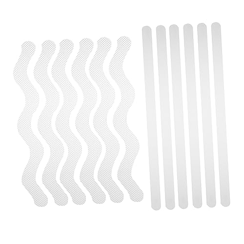 GLEAVI 30Pcs Skid Stickers for Bathroom Bathtub and Stairs Self Adhesive Non Slip Strips for Safety Easy Installation Material for Seniors