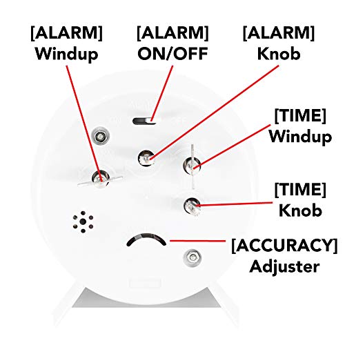 Marathon CL034001WH Mechanical WindUp Alarm Clock (White) Pricepulse