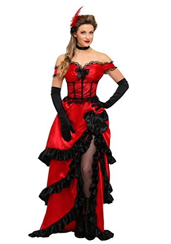 Saloon Girl Adult Size Costumes - Women's Western Bartender Costume Plus Size Saloon Gal Costume 1X