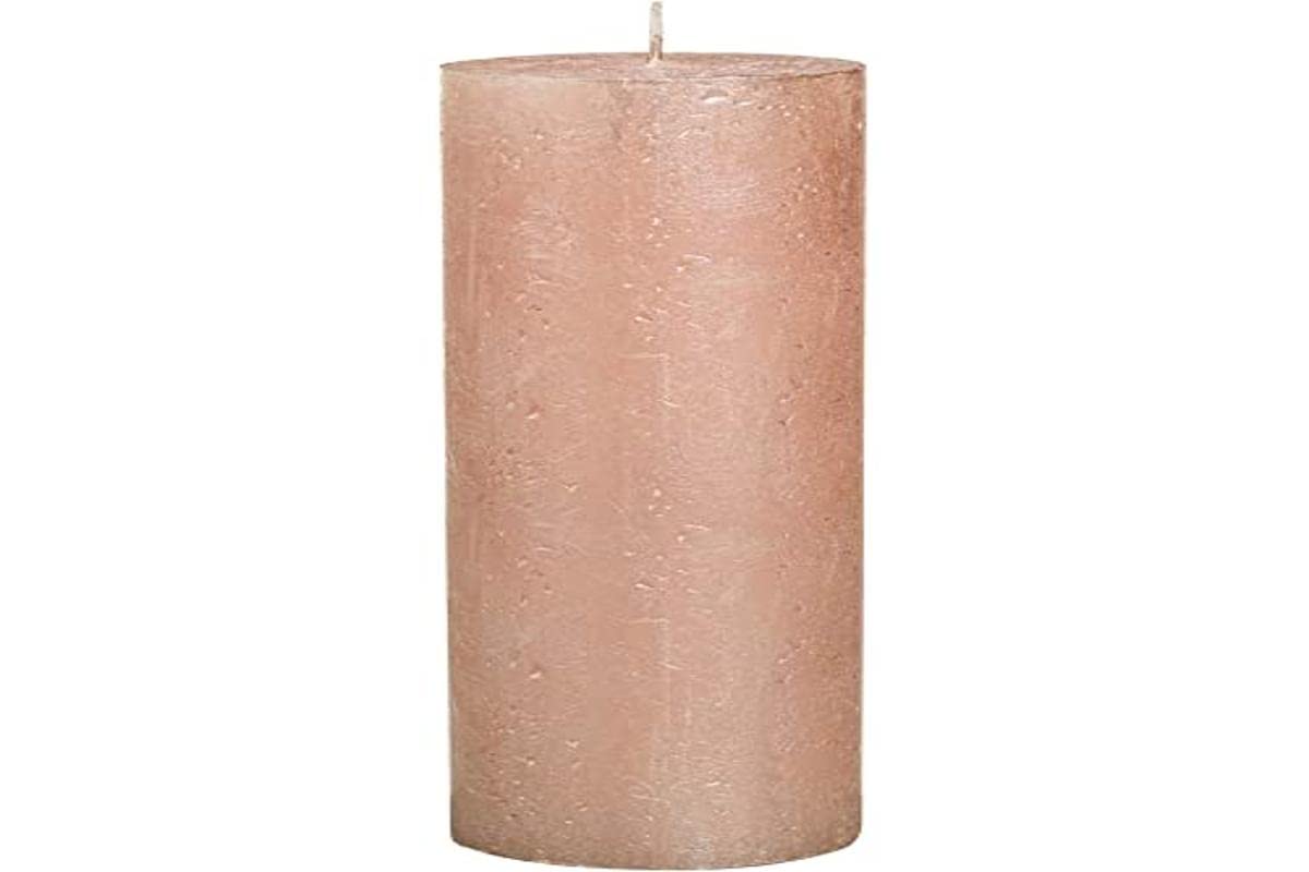 Bolsius Rustic Candle, Parafin Wax, Rosé-Gold, Regular