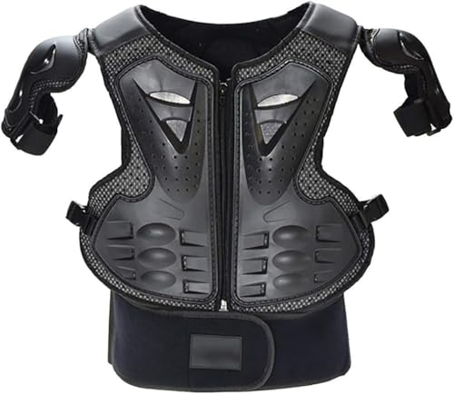 Fansport Children's Motorcycle Protective Gear, 5 Pieces Creative Breathable Knee Pad Equipment Motorcycle Cross Child for Off-Terrain Cycling Skiing Skating Skating