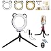 MOUNTDOG 6" Selfie Ring Light with Bluetooth Extendable Tripod Stand Mini Desktop LED Lamp Camera Ring Lighting Kit with Phone Holder 3 Light Modes 11 Brightness for Livestream Makeup Portrait YouTube primary