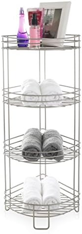 Bino Monaco Rustresistant 4Tier Corner Spa Tower, Nickel