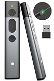 Green Laser Pointer, Upgraded Presentation Remote Clicker, Doosl Metal Powerpoint Clicker 400mAH Rechargeable Hyperlink PPT Office Wireless Presenter Remote for Mac Laptop