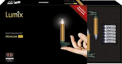 KRINNER Lumix Premium - kabellose Christbaumkerzen Erweiterungs-Set Plastik goldfarben