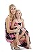 Matching Hawaiian Luau Mother Daughter Butterfly Dress in Pink Panel Black