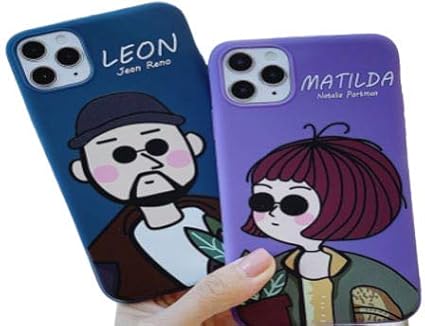 Amazon Co Jp Iphoneケース レオン ネイビー マチルダ 紫 ペア おしゃれ かわいい プレゼント Iphone6 7 8 X Xs 11 12 11紫マチルダ 家電 カメラ