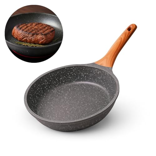 Frigideira Cerâmica Antiaderente Premium 28 cm Grande, Cabo soft touch Ergonômico, Grill, Frita sem Óleo, Limpa fácil, Compatível com Fogão a Gás e Indução.