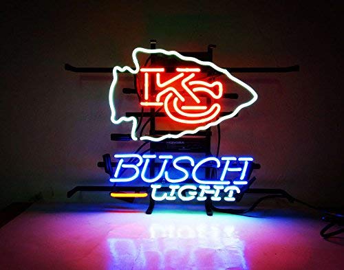 Desung New 20"x16" Kansas City Sports Team Chief Busch Light Neon Sign (Multiple Sizes) Man Cave Bar Pub Beer Handmade Neon Light FX53