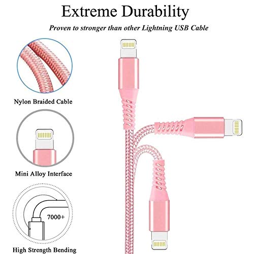 Ecola [3Pack6FT] Apple MFi Lightning Cable iPhone Charger Cable iPhone