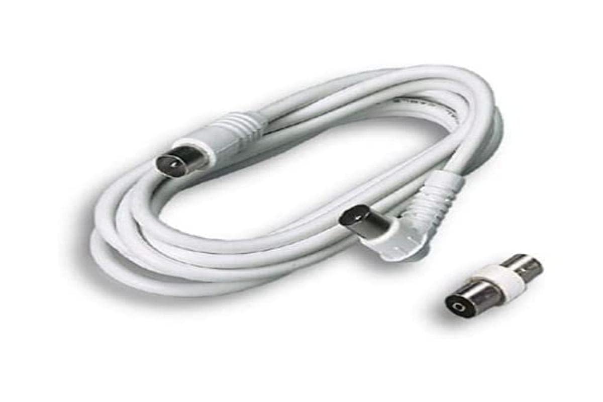 FANTON 31080 - Coaxial cable, male / female, 3m, white