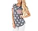Xuan2Xuan3 Women American Flag 4th July T Shirt Short Sleeve Stars and Stripes Camo USA Independence Day Top