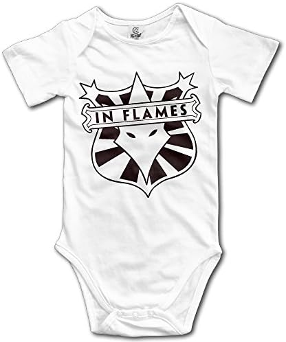 Nngogoing Baby's In Flames Short Sleeve Romper Climbing Clothes White