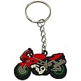 IZROLO Creative Personalized Cartoon Motorcycle Keychain DIY Pendant Accessories PVC Soft Rubber Keychain