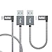 USB c Cable TecMad 90 Degree Plug Nylon Braided Type C to USB 3.0 Cable for new MacBook, Nexus 5X, Samsung s8 Plus,Nintendo Switch,LG V30, V20,Nexus 5X/6P,DJI Mavic Pro Drone and More-0.8ft+3.9ft Grey primary