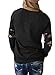Dokotoo Womens Ladies Cotton Crewneck Casual Winter Long Sleeve Floral Print Tunics Sweatshirt Blouses Tops T Shirt Black Medium