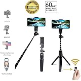 Selfie Stick, 40 Inch Upgraded Aluminum Alloy Selfie Stick Tripod, Flexible Extendable Camera Tripod with Detachable Wireless Remote, for iPhone X 8, 7, 6 Plus, Galaxy S9, S8, Plus Note 8, More