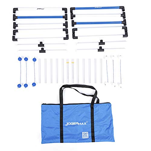 JOGENMAX Ladder Toss Indoor/Outdoor Lawn Game Set with 6 Bolo Balls, Portable Carrying Bag and Score Trackers, Great for Kids, Adults, Family Size 38x24 Inch